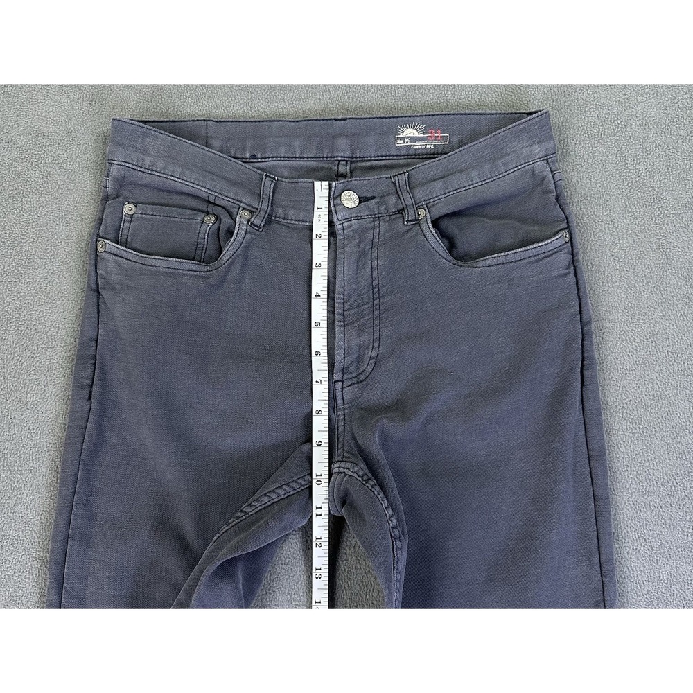Faherty Pants Mens 31x26 Grey Stretch Terry 5 Pocket Vintage Wash Minimalist - Picture 8 of 11